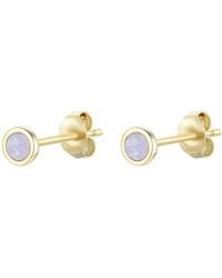 KAMARIA - Mini Round Opal Stud Earrings - Lyst