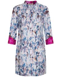 Unexpectedone - Hellium Dress- - Natural Fabric Long Sleeve Short Dress - Lyst