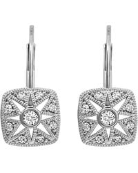 Diamonbliss - Marilyn Monroe Vintage Square Leverback Earrings - Lyst