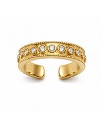 Aurozia - Lotus Within Vermeil Starlight Dew Adjustable Open Ring - Lyst
