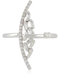 Artisan - 18K Baguette & Round Diamond Openwork Ring - Lyst
