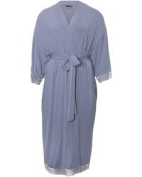 Pretty You London - Bamboo Lace Kimono Robe - Lyst