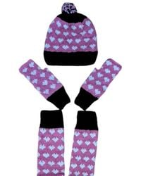 Springmoonatelier - Handmade Wool Hat, Gloves, And Socks Set - Lyst