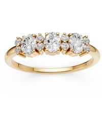 Aya Fine Jewelry - Oval Cut Lab Diamond Bridal Ring - Lyst