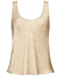 Lily Rou - Neutrals Silk Ripple Camisole Tank Top - Lyst