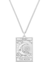 CarterGore - Small Sterling Silver "the Moon" Tarot Card Necklace - Lyst