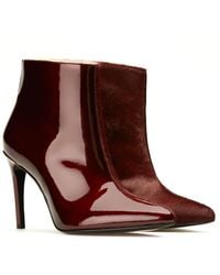 Rosamund Muir London - Paulina Duo Texture Burgundy Boots - Lyst