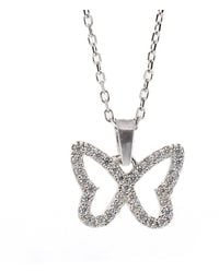 Ebru Jewelry - Sparkly Butterfly Necklace - Lyst