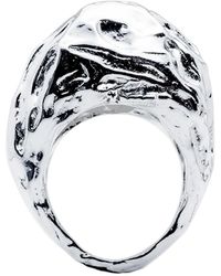 Mercela - Voluminous Drop Cocktail Ring With Textured Sculptural Form – Statement Jewellery Gift For Her - Lyst