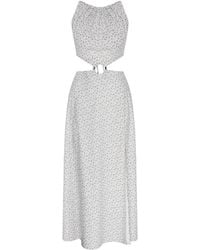 NAZLI CEREN - Eloise Ring-Embellished Cotton Dress - Lyst