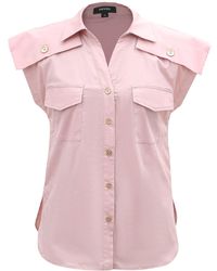 Smart and Joy - Sleeveless Shirt With Flaps On Shoulders - Lyst