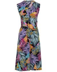 Conquista - Print Jersey Empire Line Dress - Lyst