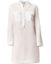 Haris Cotton - Long Sleeved Linen Shirt Dress With Front Pockets - Lyst