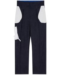 Maison Louis - Denim Tailored Trousers - Lyst