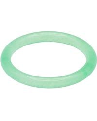seree - Pond Cyan Skinny Round Jade Stone Bangle - Lyst