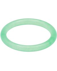 seree - Pond Cyan Skinny Round Jade Stone Bangle - Lyst