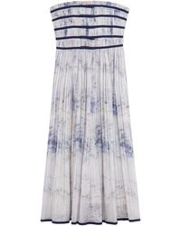 Nocturne - Bow Detail Strapless Midi Dress - Lyst