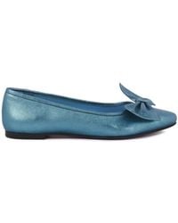 Rag & Co - Pie-Tribe Metallic Bow Ballerinas - Lyst