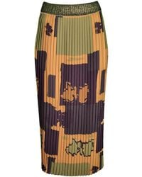 Lalipop Design - Pleated Maxi Skirt With Sparkly Waistband - Lyst