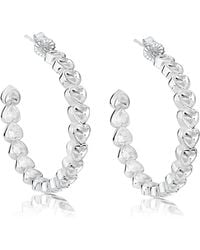 SHYMI - Large Bezel Set Heart Hoops - Lyst