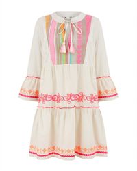 Yumi' - Embroidered Cotton Tunic - Lyst