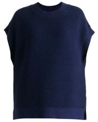 Paisie - Mock Neck Sleeveless Ribbed Jumper - Lyst