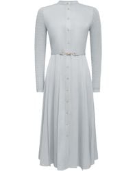 Roch Perel - Cable Knit And Satin Dress - Lyst