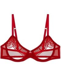 Journelle - Odette Open Cup Bra Scarlet - Lyst
