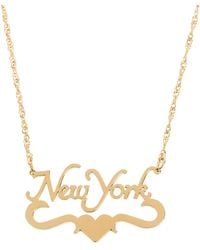 Black Cake - New York Nameplate Necklace – Big City Love, Bold Style - Lyst
