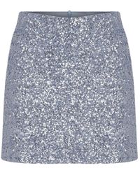NAZLI CEREN - Marde A-Line Sequin Mini Skirt - Lyst
