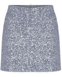 NAZLI CEREN - Marde A-Line Sequin Mini Skirt - Lyst