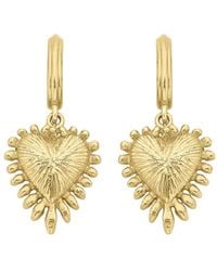 Zoe & Morgan - Mini Heart Rays Earrings - Lyst