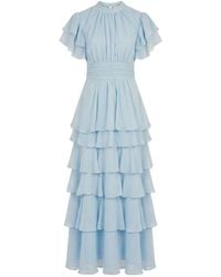 James Lakeland - Tiered Ruffle Maxi Dress – Pale - Lyst