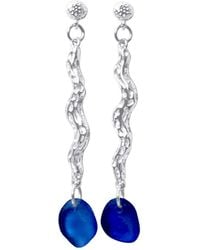 Glassy - Havbølge Store Earrings - Lyst