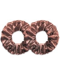 6Fiftytwo® - Neutrals Pure Mulberry Classic Silk Scrunchies - Lyst