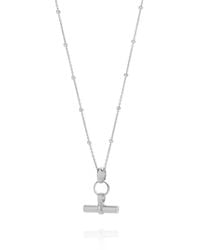 Nellou Jewellery - Mini T Bar Necklace - Lyst