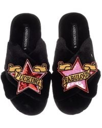 Laines London - Classic Laines Slippers With & Fucking Fabulous Brooches - Lyst