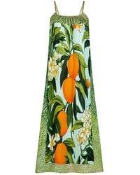 DHARA SHETH DUBAI - Fleur & Fruit Vintage Spaghetti Strap Maxi Dress - Lyst