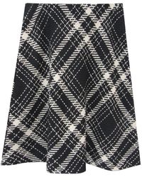 Karen Kane Stitched Plaid Skirt - Black