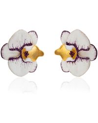 Milou Jewelry - Orchid Flower Earrings - Lyst