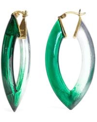 Gold & Honey - Ombre Marquise Lucite Hoop Earrings - Lyst