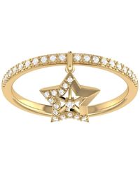 LMJ Lucky Star Charm Ring In 14 Kt Yellow Gold Vermeil On Sterling Silver - Metallic