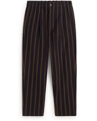 Thinking Mu - Loose Seersucker Striped Pants Luc - Lyst