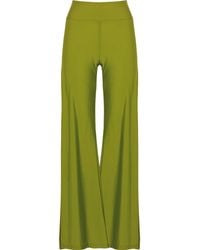 ANTONINIAS - Cleo High Waisted Stretch Wide Leg Pants With Side Slit - Lyst