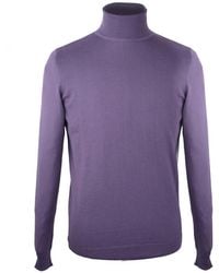 DAVID WEJ - Harry Wool Roll Neck Jumper – Lilac - Lyst