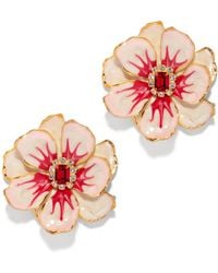 The Pink Reef - Large Jewel Box Floral Earrings - Lyst