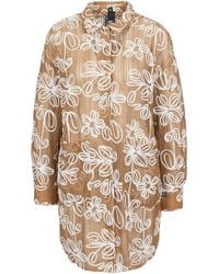 Freaky Nation - Neutrals Flower Mesh Long Jacket - Lyst