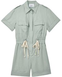 Dāl the Label - Technical Twill Playsuit Mist - Lyst