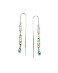 With Love Darling - Water Drop Pearl Chain Earring - Lyst