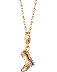 Lily Charmed - Plated Wellington Boot Charm Necklace - Lyst